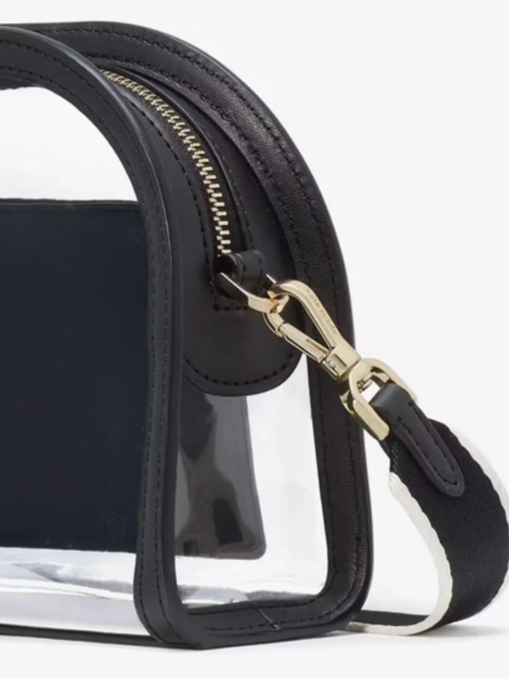 Kate Spade Clare Clear Small Dome Crossbody Bag Black Multi Stadium Bag NWT - Picture 15 of 16